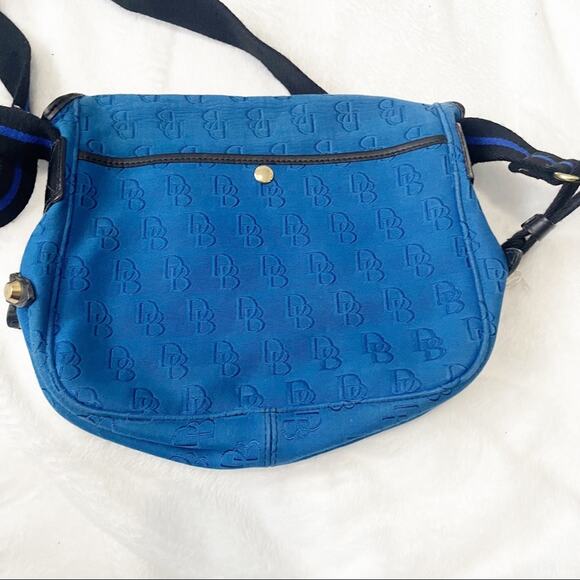 Dooney & Bourke blue flap crossbody purse pockets adjustable - Picture 7 of 11